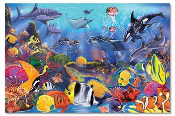  «Напольный пазл Melissa & Doug Водный мир 48 элементов (MD10427)», бренда Melissa & Doug - фото №2 - миниатюра