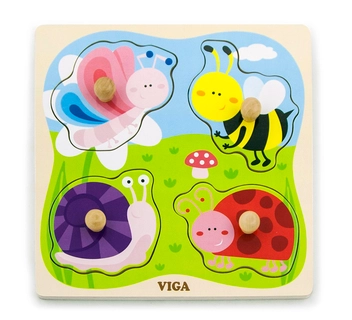  «Пазл Viga Toys Насекомые (50131)», бренда Viga Toys - фото №2 - миниатюра
