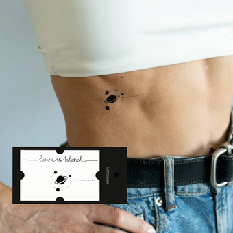  «Тимчасове тату Tattooshka Love is blind (SY-A003)», бренда Tattooshka - фото №2 - миниатюра