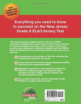 Бумажная книга «Barron's New Jersey Grade 8 ELA/Literacy Test», автор Мэри Диллон - фото №2 - миниатюра