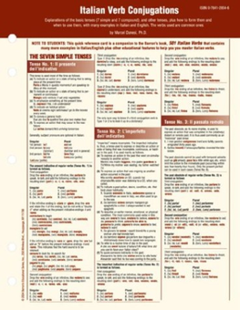 Паперова книга «Italian Verb Conjugation Card», автор Марсель Данезі - фото №2 - мініатюра