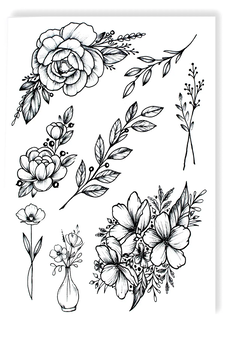 «Тимчасове тату Tattooshka Дика троянда з гілочками (TH-388)», бренда Tattooshka - фото №1 - миниатюра