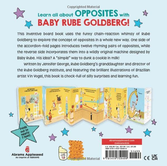 Паперова книга «Baby Rube's Opposites (A Rube Goldberg Book)», автор Дженніфер Джордж - фото №3 - мініатюра
