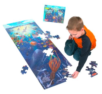  «Пазл напольный Под водой 100 эл Under the Sea Floor Melissa&Doug (MD10443)», бренда Melissa & Doug - фото №3 - миниатюра