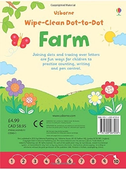 Бумажная книга «Wipe-Clean: Dot-to-Dot Farm» - фото №2 - миниатюра