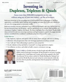 Бумажная книга «Investing in Duplexes, Triplexes, and Quads : The Fastest and Safest Way to Real Estate Wealth», автор Ларри Лофтис - фото №2 - миниатюра