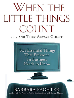 Паперова книга «When the Little Things Count . . . and They Always Count», автор Барбара Пахтер - фото №1 - мініатюра
