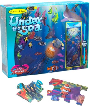 «Пазл напольный Под водой 100 эл Under the Sea Floor Melissa&Doug (MD10443)», бренда Melissa & Doug - фото №1 - миниатюра