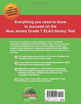 Бумажная книга «Barron's New Jersey Grade 7 ELA/Literacy Test», автор Джозеф С. Пиццо - фото №2 - миниатюра