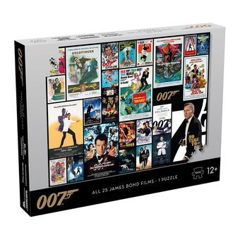  «Пазл Winning Moves James Bond Movie Poster 1000 Piece Jigsaw Puzzle», бренда Winning Moves - фото №1 - миниатюра