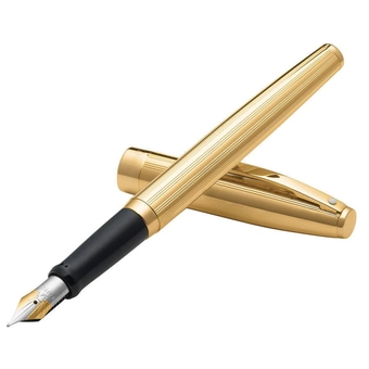  «Перова ручка Sheaffer Sagaris Fluted Gold (Sh947404)», бренду Sheaffer - фото №1 - мініатюра