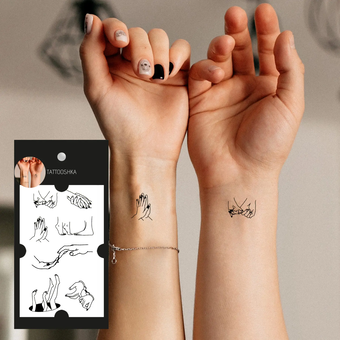 «Тимчасове тату Tattooshka Ніжні дотики (HC-231)», бренда Tattooshka - фото №2 - миниатюра