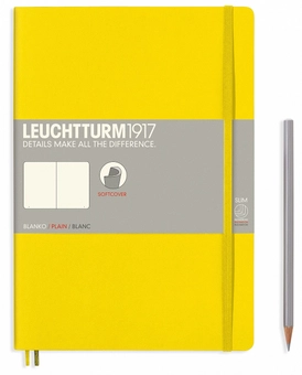  «Записная книжка Leuchtturm1917 Средняя B5 Чистые листы Лимонная (355287)», бренда Leuchtturm1917 - фото №1 - миниатюра