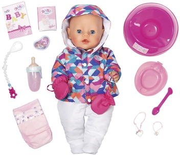  «Пупс Zapf Baby Born Зимняя Красавица 43 см с аксессуарами (823200)», бренда Zapf Creation - фото №1 - миниатюра