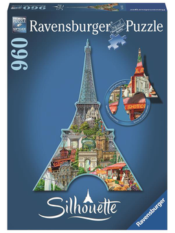  «Силует-пазл Ravensburger Ейфелева вежа 960 елементів (RSV-161522)», бренду Ravensburger - фото №1 - мініатюра