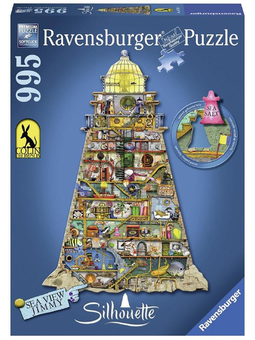  «Силуэт-пазл Ravensburger Смешной маяк 995 элементов (RSV-160983)», бренда Ravensburger - фото №1 - миниатюра
