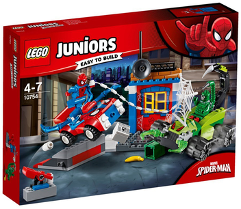  «Конструктор LEGO Juniors Уличный бой Человека-Паука против Скорпиона 125 деталей (10754)», бренда LEGO - фото №1 - миниатюра