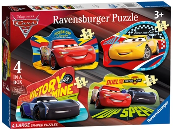  «Пазл Ravensburger 4в1 Дисней Тачки 3 (06891)», бренда Ravensburger - фото №1 - миниатюра