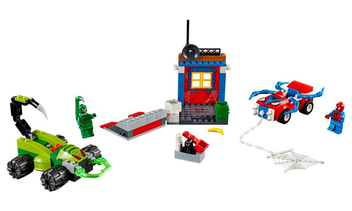  «Конструктор LEGO Juniors Уличный бой Человека-Паука против Скорпиона 125 деталей (10754)», бренда LEGO - фото №2 - миниатюра