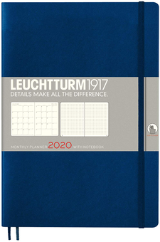 «Ежемесячник с заметками Leuchtturm1917 Composition 2020 Темно-синий (360046)», бренда Leuchtturm1917 - фото №1 - миниатюра