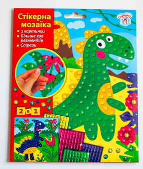  «Cтікерна мозаїка Ranok Creative Динозаври (10100676У)», бренда Ranok-Creative - фото №3 - миниатюра