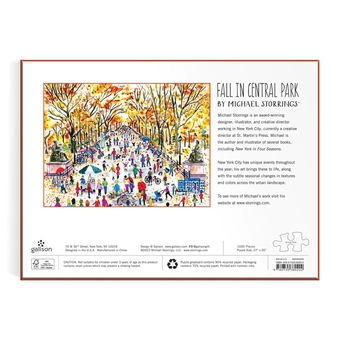  «Пазл Galison Michael Storrings Fall in Central Park 1000 Piece Puzzle», бренда Galison - фото №5 - миниатюра