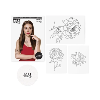 «Тимчасові тату TATTon.me Graphic Flowers set», бренду TATTon.me - фото №3 - мініатюра