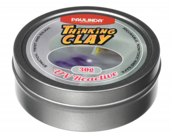 Бумажная «Умный пластилин Paulinda Thinking Clay с УФ фонариком 30 г фиолетовый (PL-170805-TCUV-02)», автора Без автора– фото №1
