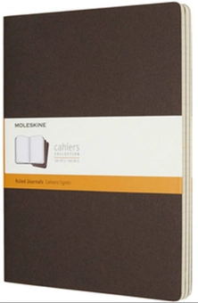  «Блокнот большой Moleskine Cahier коричневый 3 шт (CH021P2)», бренда Moleskine - фото №1 - миниатюра
