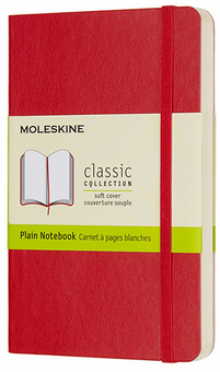  «Блокнот Moleskine Classic маленький нелинованный красный (QP012F2)», бренда Moleskine - фото №1 - миниатюра
