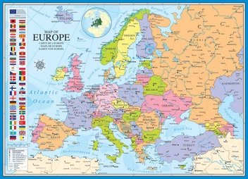 «Пазл Eurographics Карта Европы 1000 элементов (6000-0789)», бренда EuroGraphics - фото №2 - миниатюра