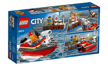  «Конструктор LEGO City Пожар на причале 97 деталей (60213)», бренда LEGO - фото №2 - миниатюра