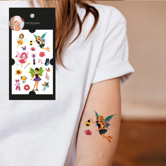  «Тимчасове тату Tattooshka Маленькі феї (WS-E041)», бренда Tattooshka - фото №3 - миниатюра