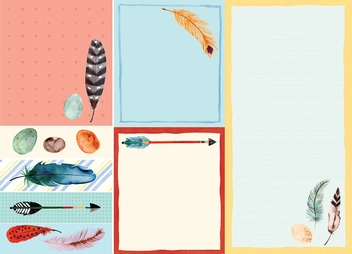 Паперова книга «Arrows & Feathers Sticky Notes » - фото №2 - мініатюра