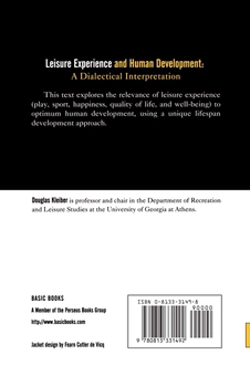 Бумажная книга «Leisure Experience And Human Development : A Dialectical Interpretation», автор Дуглас А. Клейбер - фото №2 - миниатюра