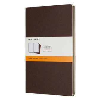  «Записная книжка Moleskine Cahier Средняя Коричневая 3 шт (CH016P2)», бренда Moleskine - фото №2 - миниатюра