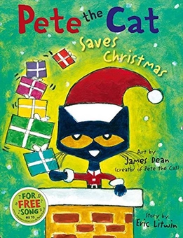 Бумажная книга «Pete the Cat Saves Christmas», автор Эрик Литвин - фото №1 - миниатюра