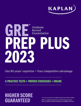 Бумажная книга «GRE Prep Plus 2023, Includes 6 Practice Tests, 1500+ Practice Questions + Online Access to a 500+ Question Bank and Video Tutorials» - фото №1 - миниатюра