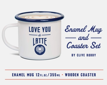  «Love You a Latte Enamel Mug and Coaster Set», бренду Chronicle Books - фото №2 - мініатюра