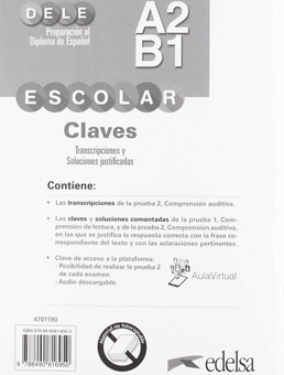 Бумажная книга «DELE Escolar A2-B1 Claves + Audio Descargable», авторов Пилар Джусто Мунос, Моника Гарсия-Виньо Санчес - фото №2 - миниатюра