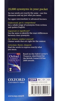 Бумажная книга «Oxford Learners Pocket Thesaurus First Edition» - фото №3 - миниатюра