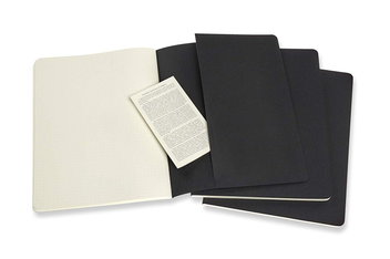  «Набор записных книг Moleskine Cahier в точку 3 шт черный (8058341719220)», бренда Moleskine - фото №5 - миниатюра