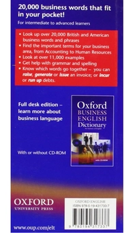 Бумажная книга «Oxford Learner's Pocket Dictionary of Business English» - фото №3 - миниатюра