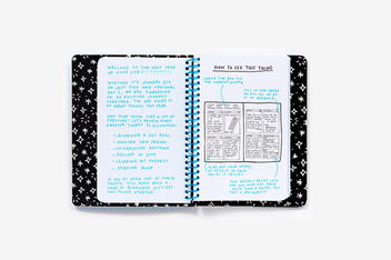 Бумажная книга «Adam J. Kurtz Then and Now Undated 12-Month Agenda with Stickers» - фото №3 - миниатюра