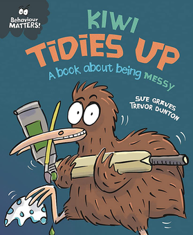 Паперова книга «Kiwi Tidies Up. A book about being messy», автор Сью Грейвз - фото №1 - мініатюра
