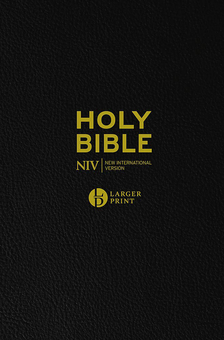 Бумажная книга «NIV Larger Print Black Leather Bible» - фото №1 - миниатюра