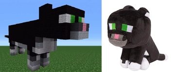  «Мягкая игрушка JINX Minecraft Tuxedo Cat Plush (JINX-6363)», бренда JINX - фото №3 - миниатюра