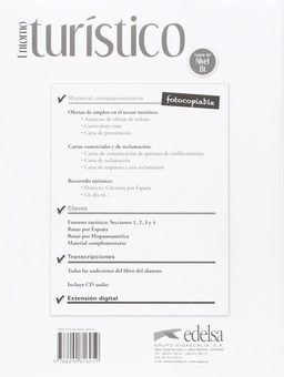 Бумажная книга «Entorno turístico. Material complementario, claves y transcripciones (+ CD-ROM)», авторов Мариса де Прада, Пилар Марсе - фото №2 - миниатюра