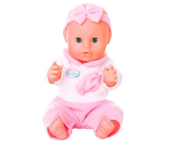  «Пупс Play Baby 32 см в розовом комбинезоне (32000)», бренда Play Baby - фото №2 - миниатюра