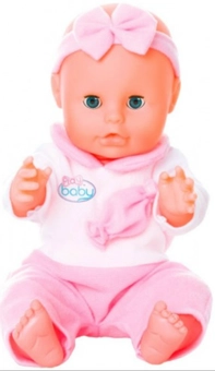  «Пупс Play Baby 32 см в розовом комбинезоне (32000)», бренда Play Baby - фото №1 - миниатюра